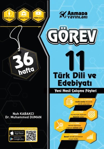 Armada Yayınları Görev 11. Sınıf Türk Dili ve Edebiyatı Yeni Nesil Çalışma Föyleri ürün görseli 1