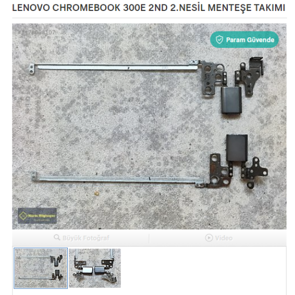LENOVO CHROMEBOOK 300E 2ND 2.NESİL MENTEŞE TAKIMI SORUNSUZ ürün görseli 1