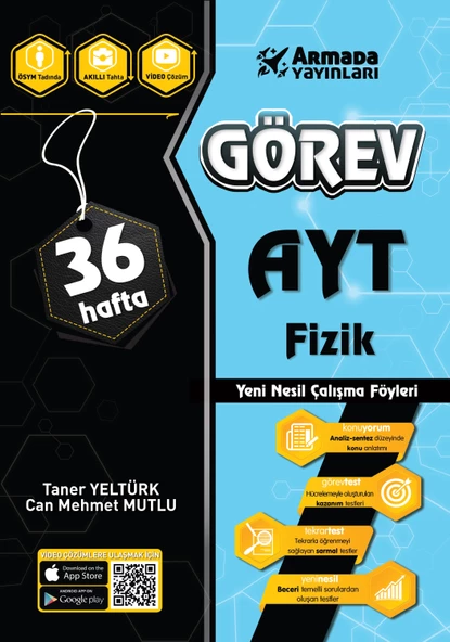 Armada Yayınları Görev AYT Fizik Yeni Nesil Çalışma Föyleri ürün görseli 1