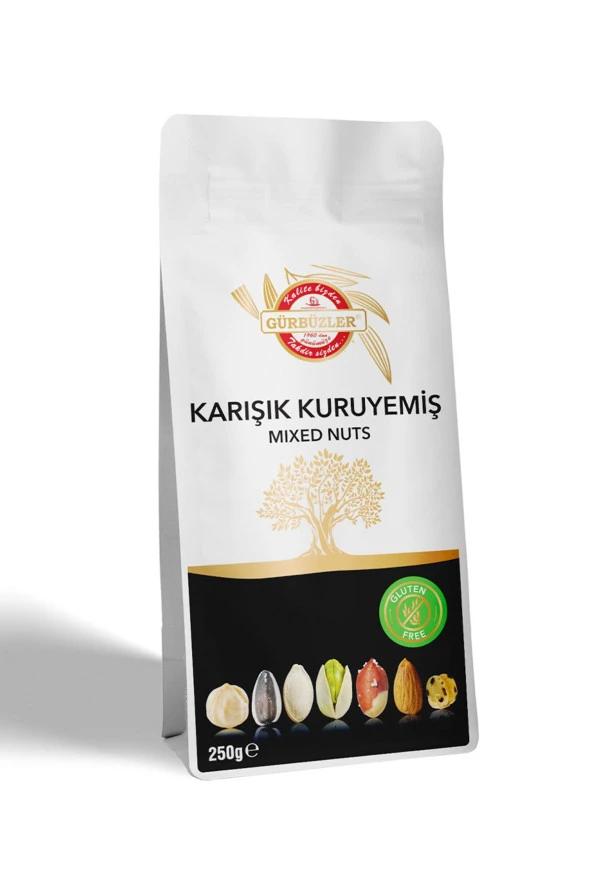 Gürbüzler Glutensiz Karışık Kuruyemiş 250 Gram ürün görseli 1