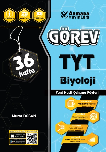 Armada Yayınları Görev TYT Biyoloji Yeni Nesil Çalışma Föyleri ürün görseli 1