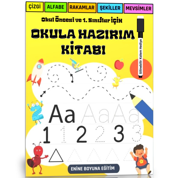 Okula Hazırım Kitabı (YAZ-SİL) ürün görseli 1