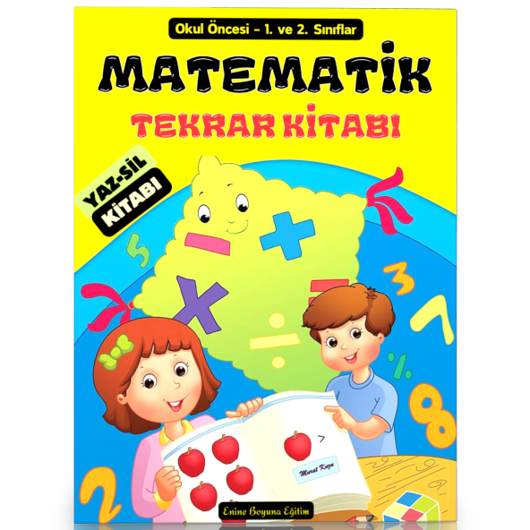 Okul Öncesi-1.ve 2.Sınıflar MATEMATİK Tekrar Kitabı (YAZ-SİL) ürün görseli 1