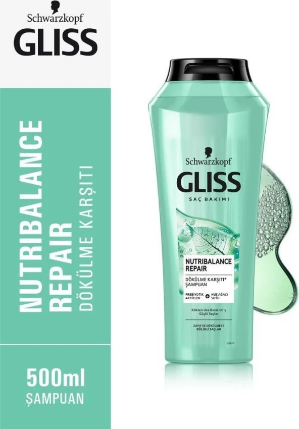 Schwarzkopf Gliss Nutribalance Saç Bakım Şampuanı 500 ML ürün görseli 1