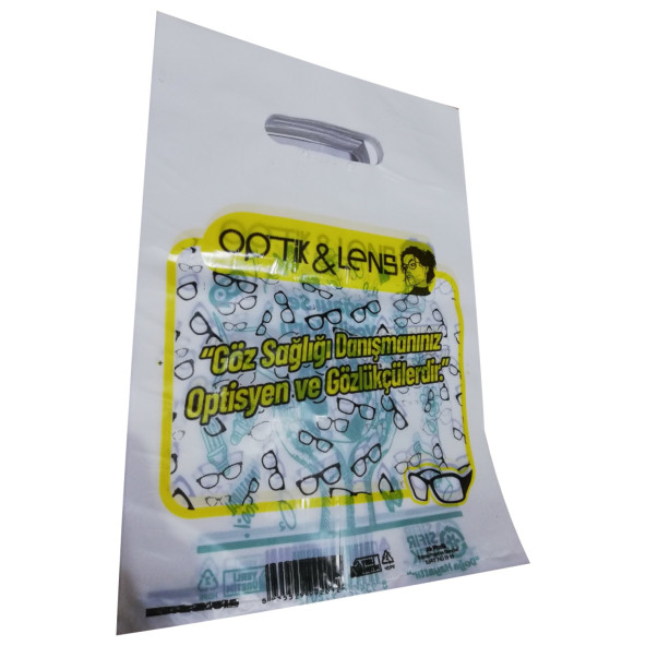 Baskılı Optik Gözlük Poşeti El Geçme 22x32 Cm 1 Kg ürün görseli 1