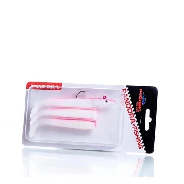 Pandora Sandeel 10cm 14gr 3+1 Silikon Yem  Pink / White Body ürün görseli 1