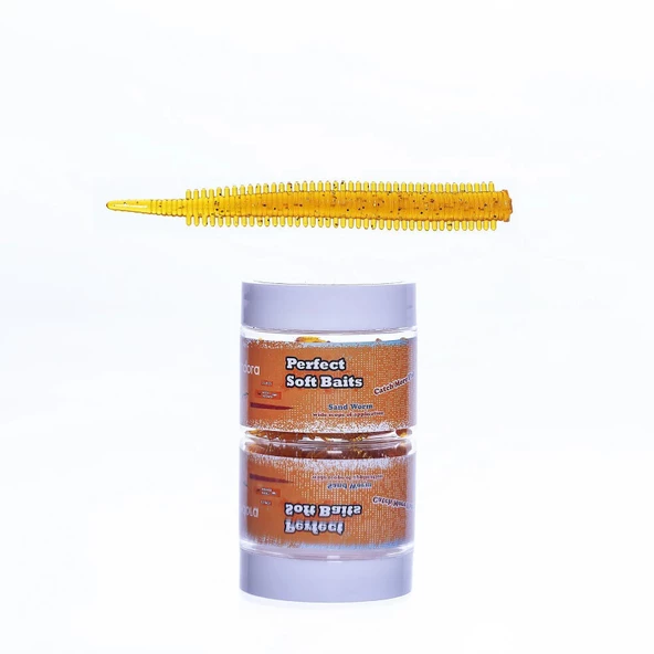 Pandora Perfect Soft Baits Sandworm 7cm Kavanozlu LRF Silikonu  Natural ürün görseli 1