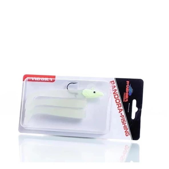 Pandora Sandeel 10cm 14gr 3+1 Silikon Yem  Glow Head / Glow Body ürün görseli 1