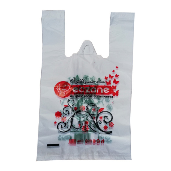 Bio Eczane Poşeti Baskılı Atlet Boy Eczane Poşeti 25x40 Cm 5 Kg X 750'li ürün görseli 1
