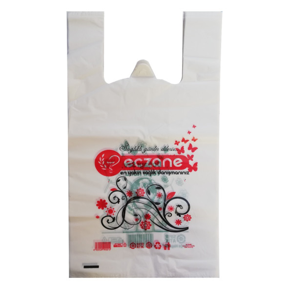 Bio Eczane Poşeti Baskılı Büyük Atlet Boy Poşet 30x55 Cm 5 Kg X 375'li ürün görseli 1