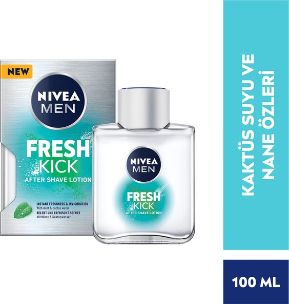 NIVEA Men Cool Kick Fresh Tıraş Sonrası Losyon 100ml, Serinleten Ferahlık ürün görseli 1