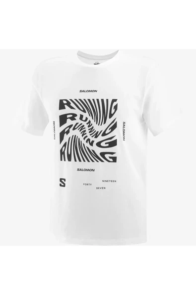Salomon LC2218900 Running Graphic Ss Tee M Erkek Tişört ürün görseli 1