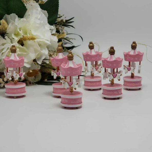 6 ADET PEMBE MİNİ ATLI KARINCA AHŞAP ATLI KARINCA DEKOR OBJE PEMBE ATLI KARINCA DEKORATİF OBJELER - Resim 5