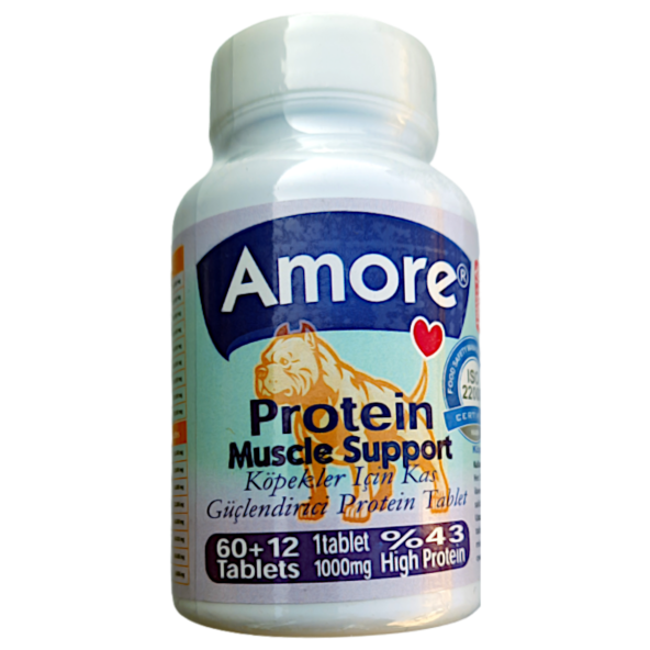 Amore Köpek Kas Desteği Protein Vitamin Xl Tableti 72 Adet 1000 Mg Muscle Support Extra Large Tabs ürün görseli 1