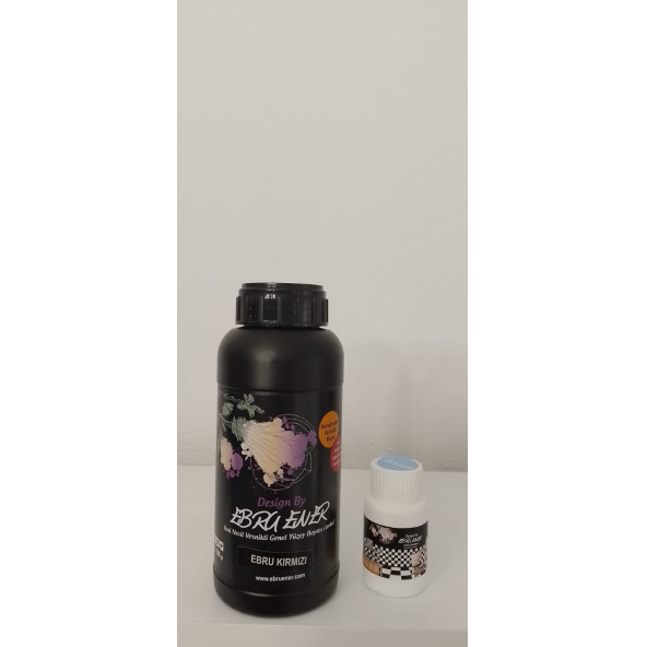 Ebru Ener Anka Vernikli Genel Yüzey Boyası Ebru Kırmızı 500 gr. ve Katkı Maddesi 15 gr. ürün görseli 1