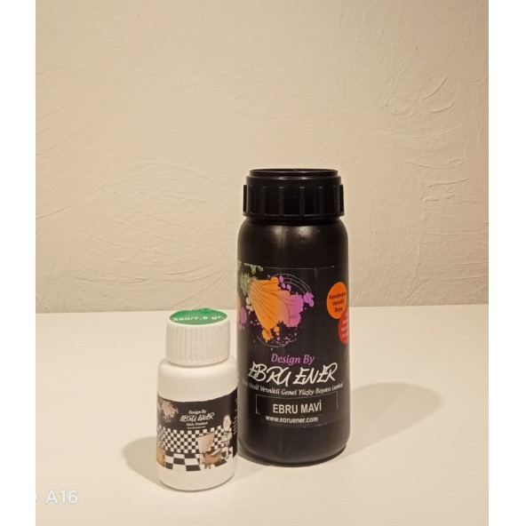 Ebru Ener Anka Vernikli Genel Yüzey Boyası Ebru Mavi 250 gr. ve Katkı Maddesi 7,5 gr. ürün görseli 1