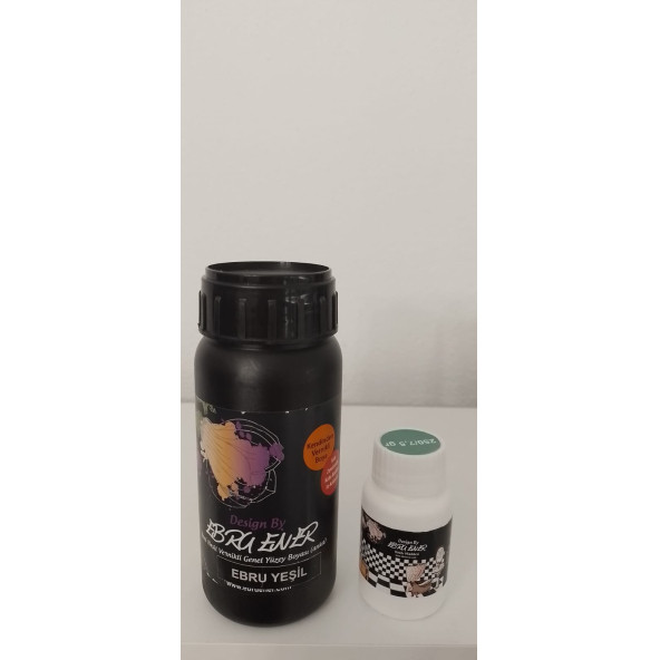 Ebru Ener Anka Vernikli Genel Yüzey Boyası Ebru Yeşil 250 gr. ve Katkı Maddesi 7,5 gr. ürün görseli 1