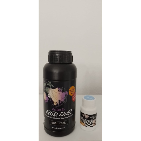 Ebru Ener Anka Vernikli Genel Yüzey Boyası Ebru Yeşil 500 gr. ve Katkı Maddesi 15 gr. ürün görseli 1