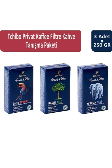 Tchibo Privat Kaffee Filtre Kahve Tanışma Paketi 250 gr x 3 Adet ürün görseli 1