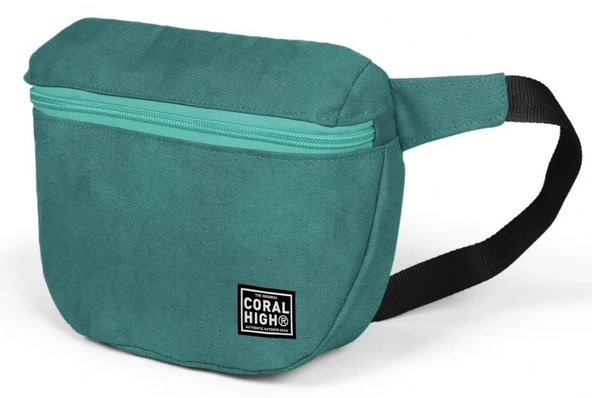 Coral High Lüks Turkuaz Suni Deri Bel Çantası ürün görseli 1