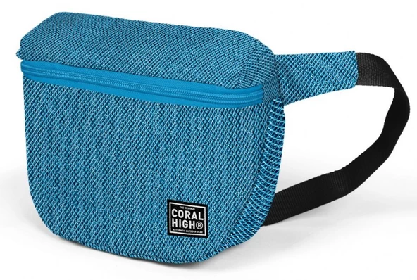 Coral High Lüks Mavi Simli Bel Çantası ürün görseli 1