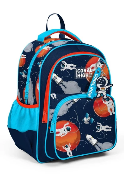 Coral High Lacivert Mavi Astronot İlkokul ve Günlük Sırt Çantası - Erkek Çocuk ürün görseli 1