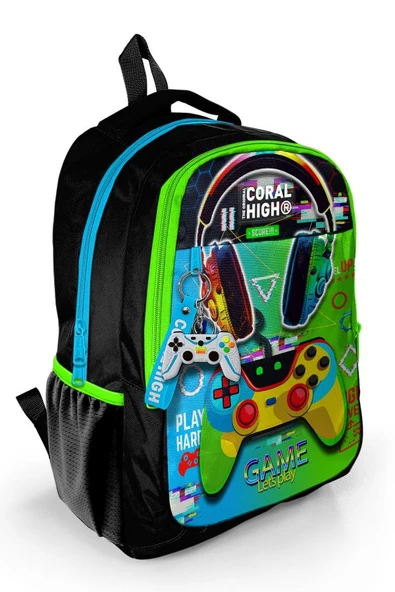 Coral High Kulaklık Game İlkokul  Ortaokul ve Günlük Sırt Çantası - Erkek Çocuk ürün görseli 1