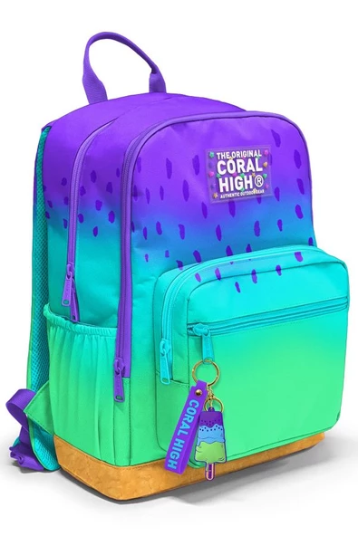 Coral High Dört Bölmeli Mor Lila Renk Geçişli Ortaokul Çantası - Kız Çocuk ürün görseli 1
