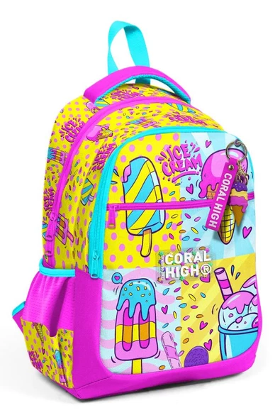 Coral High Mixed Dondurma Desenli Kız Çocuk İlkokul Çantası ve Günlük Sırt Çantası ürün görseli 1