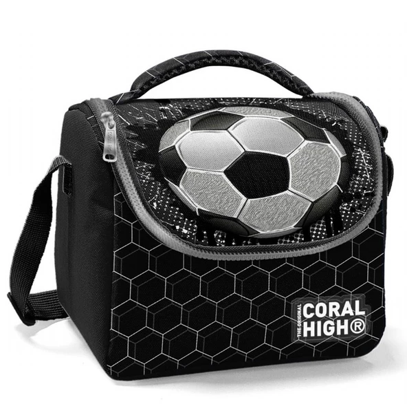Coral High Siyah Futbol Isı Yalıtımlı Beslenme Çantası - Erkek Çocuk ürün görseli 1