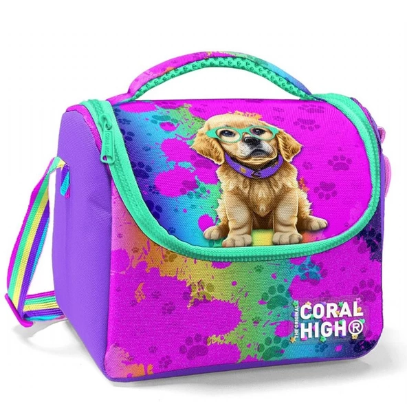 Coral High Mor Pembe Köpek Isı Yalıtımlı Beslenme Çantası - Kız Çocuk ürün görseli 1