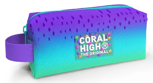 Coral High Mor Lila Renk Geçişli Tek Bölmeli Kalemlik - Kız Çocuk Kalem Çantası ürün görseli 1