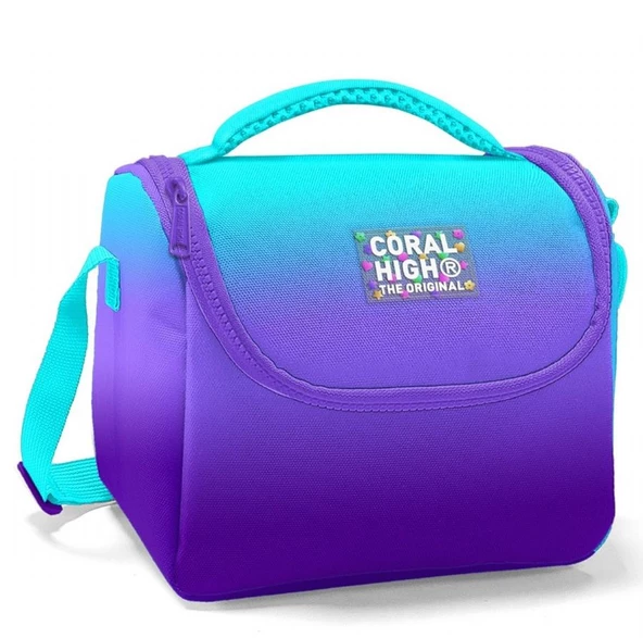 Coral High Turkuaz Mor Renk Geçişli Isı Yalıtımlı Beslenme Çantası - Erkek Çocuk ürün görseli 1