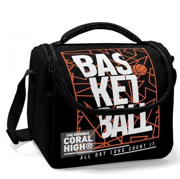 Coral High Siyah Basketbol Isı Yalıtımlı Beslenme Çantası - Erkek Çocuk ürün görseli 1