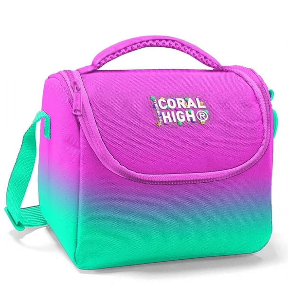 Coral High Pembe Su Yeşili Renk Geçişli Isı Yalıtımlı Beslenme Çantası - Kız Çocuk ürün görseli 1