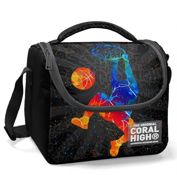 Coral High Gri Basketbol Isı Yalıtımlı Beslenme Çantası - Erkek Çocuk ürün görseli 1
