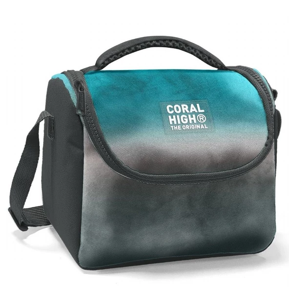 Coral High Turkuaz Gri Batik Isı Yalıtımlı Beslenme Çantası - Erkek Çocuk ürün görseli 1