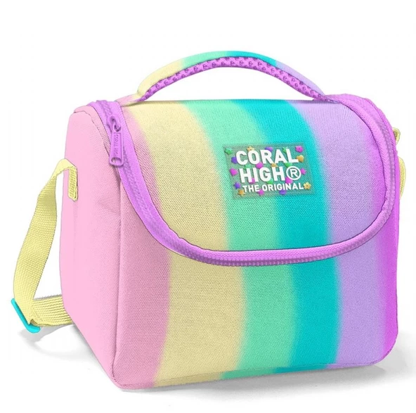 Coral High Renkli Çizgili Isı Yalıtımlı Beslenme Çantası - Kız Çocuk ürün görseli 1