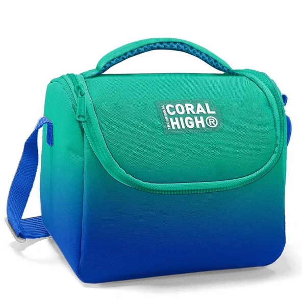 Coral High Yeşil Saks Renk Geçişli Isı Yalıtımlı Beslenme Çantası - Erkek Çocuk ürün görseli 1