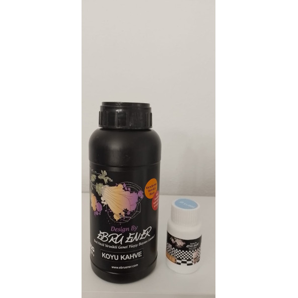 Ebru Ener Anka Vernikli Genel Yüzey Boyası Koyu Kahve 500 gr. ve Katkı Maddesi 15 gr. ürün görseli 1