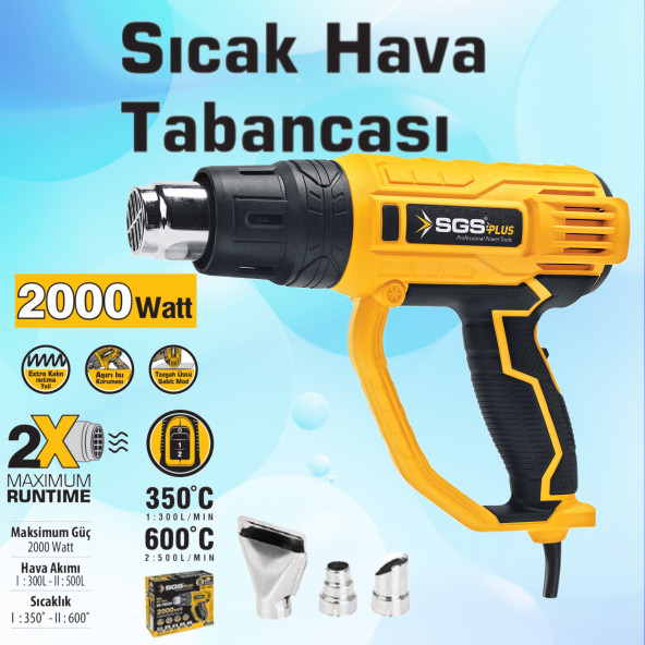 Sgs5215 Sıcak Hava Tabancası 2000W - Resim 2