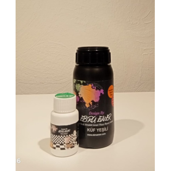 Ebru Ener Anka Vernikli Genel Yüzey Boyası Küf Yeşili 250 gr. ve Katkı Maddesi 7,5 gr. ürün görseli 1