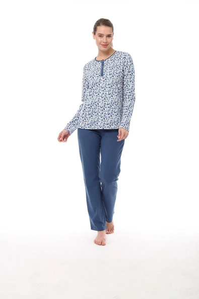 Pijadore 1547 Uzun Kollu Kadın Pijama Takım ürün görseli 1
