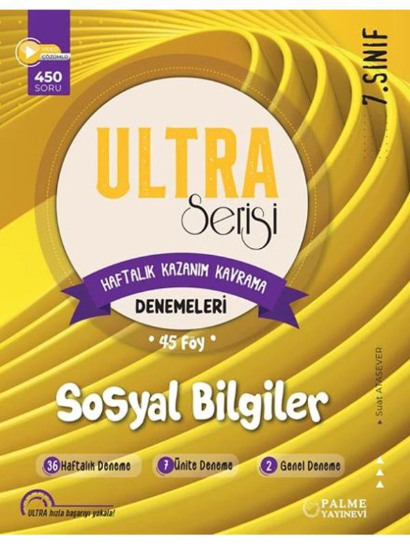 PALME 7.SINIF ULTRA SOSYAL BİLGİLER HAFTALIK KAZANIM KAVRAMA DENEMELERİ ürün görseli 1