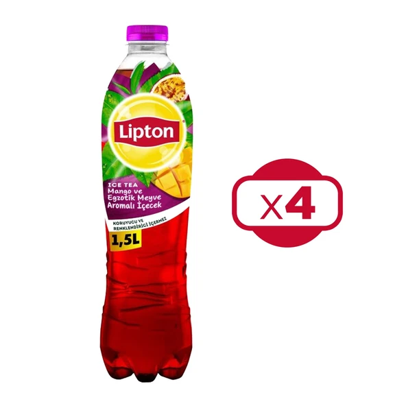 Lipton Ice Tea Mango 1.5 lt X 4 Adet - Resim 2