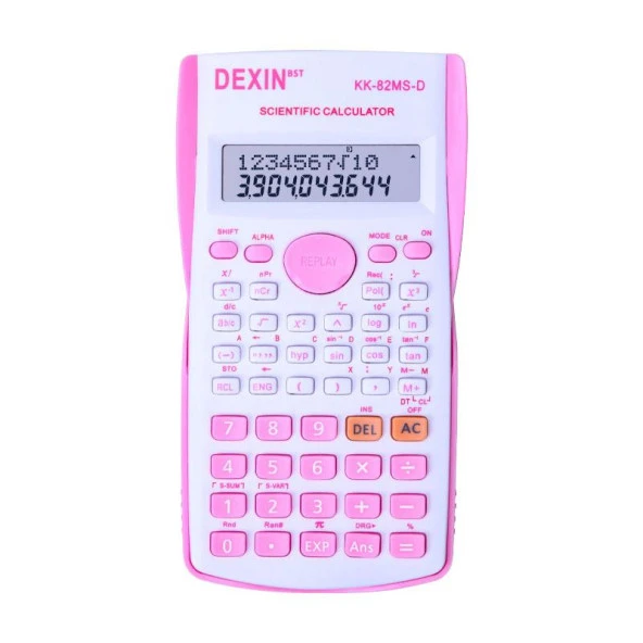 Valkyrie Dexin 240 Fonksiyonlu Çift Satır Bilimsel Hesap Makinesi Beyaz-Pembe ürün görseli 1
