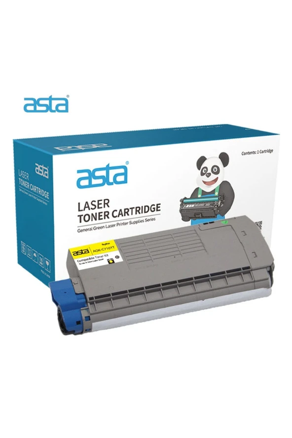 Asta Aok-c710yt/44318605 Yellow Toner ( 11.500 Sayfa) ürün görseli 1