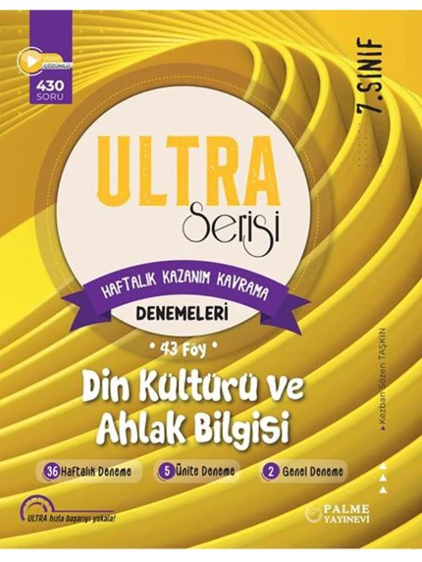 PALME 7.SINIF ULTRA DİN KÜLTÜRÜ HAFTALIK KAZANIM KAVRAMA DENEMELERİ ürün görseli 1