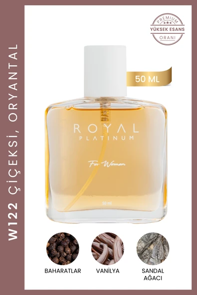 Royal Platinum W122 Kadın Parfüm Oryantal Vanilya Sandal ürün görseli 1