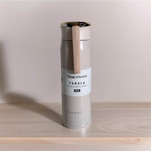 Classıc Stainless Steel Yandan Tutmalı 450 ml Sıcak/soğuk Günlük , Şık, Modern , Hediyelik Termos ürün görseli 1